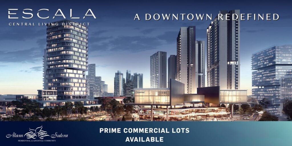 komersil area konsep hijau dan modern escala alam sutera